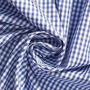Suave 1 8 Gingham Check Shirting Poplin Fabric SV578376 Imperial Blue 2
