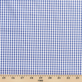 Suave 1 8 Gingham Check Shirting Poplin Fabric SV578376 Imperial Blue 3