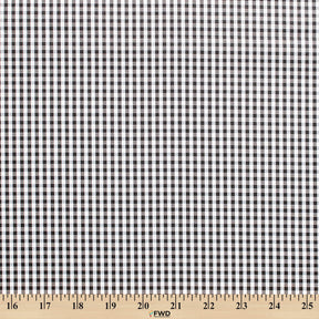 Suave 1 8 Gingham Check Shirting Poplin Fabric SV578377 Black 3