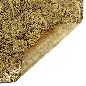 Gold Paisley Metallic Brocade Fabric SV578420 Black / Gold 3