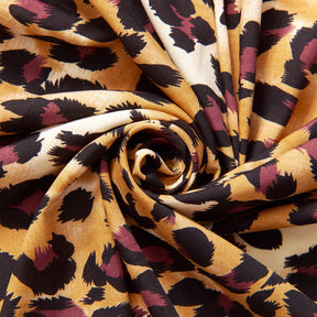 Leopard Crepe De Chine Print Fabric SV578423 Savanna 1