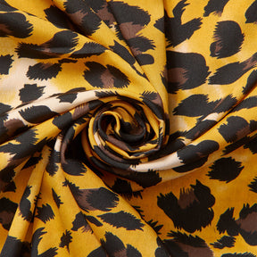 Leopard Crepe De Chine Print Fabric SV578424 Desert 1