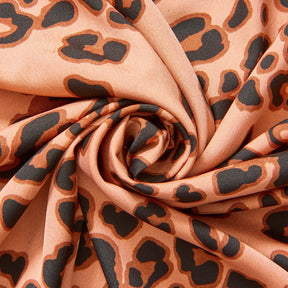 Clouded Leopard Crepe De Chine Print Fabric SV578433 Strawberry 1