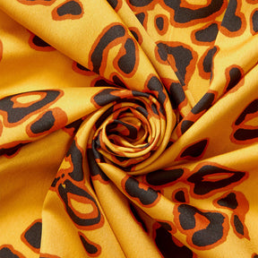 Clouded Leopard Crepe De Chine Print Fabric SV578434 Sunflower Yellow 1