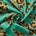 Clouded Leopard Crepe De Chine Print Fabric SV578435 Aquamarine 1