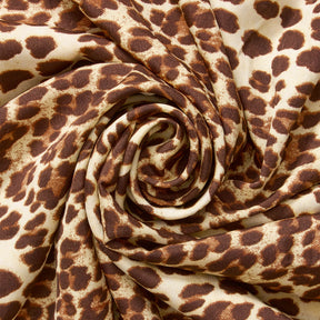 Cheetah Crepe De Chine Print Fabric SV578439 Desert 1
