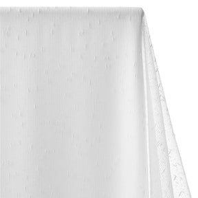 Elio Slubbed Sheer Mesh Dobby Fabric SV578493 White 1