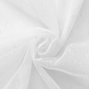 Elio Slubbed Sheer Mesh Dobby Fabric SV578493 White 2