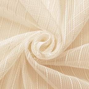 Bayzam Striped Sheer Mesh Dobby Fabric SV578504 Champagne 2