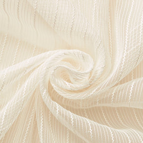Bayzam Striped Sheer Mesh Dobby Fabric SV578505 Ivory 2