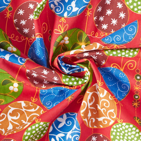 Ornament Print Broadcloth Fabric SV578912 Red 2