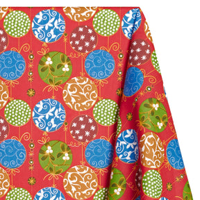Ornament Print Broadcloth Fabric SV578912 Red 1