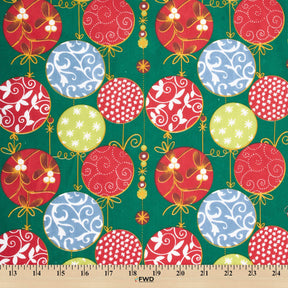Ornament Print Broadcloth Fabric SV578913 Green 3