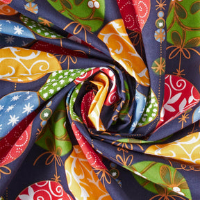 Ornament Print Broadcloth Fabric SV578914 Navy Blue 2