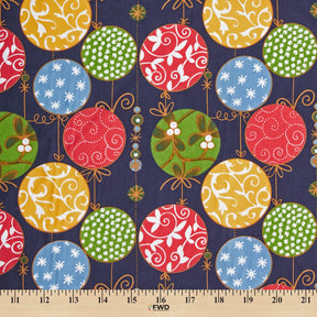 Ornament Print Broadcloth Fabric SV578914 Navy Blue 3
