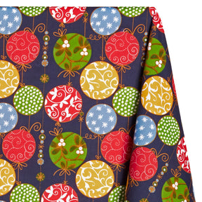 Ornament Print Broadcloth Fabric SV578914 Navy Blue 1
