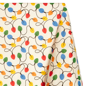 Holiday Light Print Broadcloth Fabric SV578920 Ivory 1