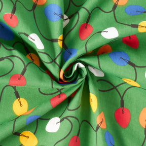 Holiday Light Print Broadcloth Fabric SV578921 Green 2