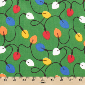 Holiday Light Print Broadcloth Fabric SV578921 Green 3