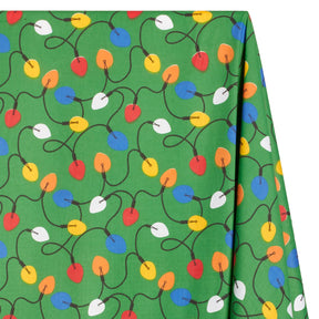 Holiday Light Print Broadcloth Fabric SV578921 Green 1