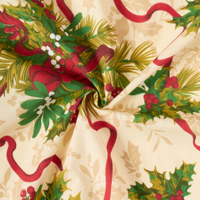 Mistletoe Print Broadcloth Fabric SV578923 Ivory 2