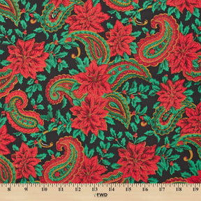 Holiday Paisley Print Broadcloth Fabric SV578926 3