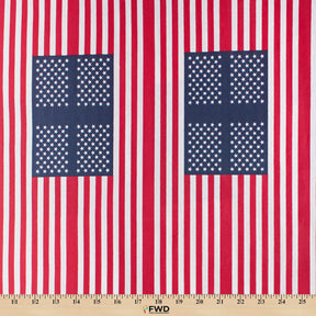 No Fray Cotton Sheeting American Flag Print Fabric SV578929 2