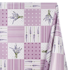 Lavender Patchwork Oilcloth Fabric SV578933 1
