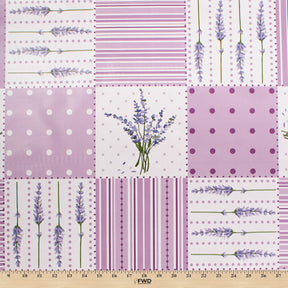 Lavender Patchwork Oilcloth Fabric SV578933 3