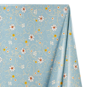 Daisy Print Oilcloth Fabric SV578935 Turquoise 1