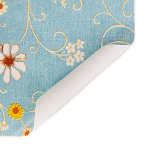 Daisy Print Oilcloth Fabric SV578935 Turquoise 2