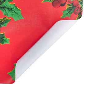 Holly Poinsettia Oilcloth Fabric SV578938 2