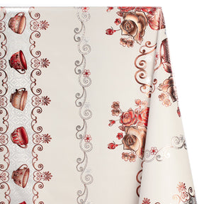 Floral Teacup Oilcloth Fabric SV578940 1