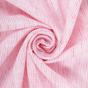 Hairline Stripe Linen Look Fabric SV578992 Fuchsia / White 2