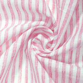 University Stripe Linen Look Fabric SV578998 Fuchsia / White 2
