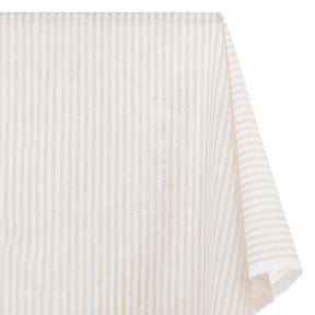 University Stripe Linen Look Fabric SV578999 Tan / White 1