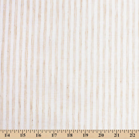 University Stripe Linen Look Fabric SV578999 Tan / White 3