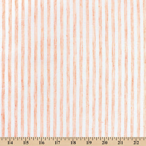 University Stripe Linen Look Fabric SV579000 Orange / White 3