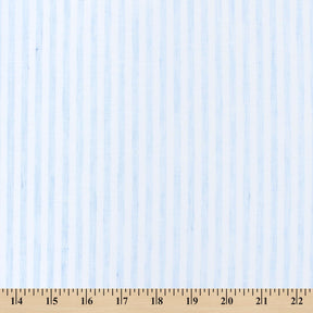 University Stripe Linen Look Fabric SV579001 Light Blue / White 3