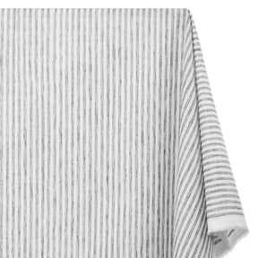 University Stripe Linen Look Fabric SV579002 Black / White 1