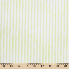 University Stripe Linen Look Fabric SV579003 Kiwi / White 3