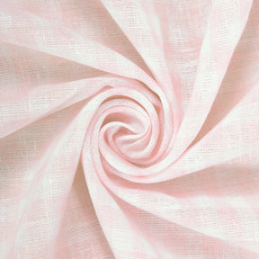 Gingham Check Linen Look Fabric SV579005 Blush / White 2