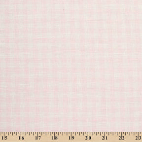 Gingham Check Linen Look Fabric SV579005 Blush / White 3