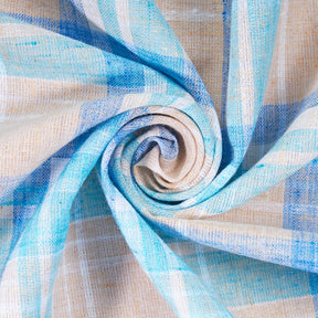 Tartan Plaid Linen Look Fabric SV579013 Tan 2