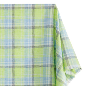 Tartan Plaid Linen Look Fabric SV579014 Kiwi 1