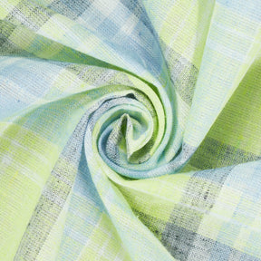 Tartan Plaid Linen Look Fabric SV579014 Kiwi 2