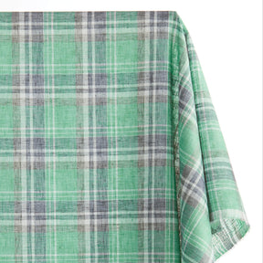 Tartan Plaid Linen Look Fabric SV579016 Kelly Green 1