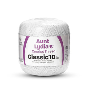 Aunt Lydias Classic Size 10 Cotton Crochet Thread SV579235 White (400 Yards) Image A1