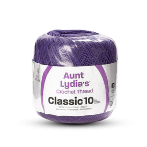 Aunt Lydias Classic Size 10 Cotton Crochet Thread SV579239 Violet (350 Yards) Image A1