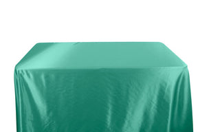 Bridal Satin 6 Feet Banquet Table Covers Seafoam 1